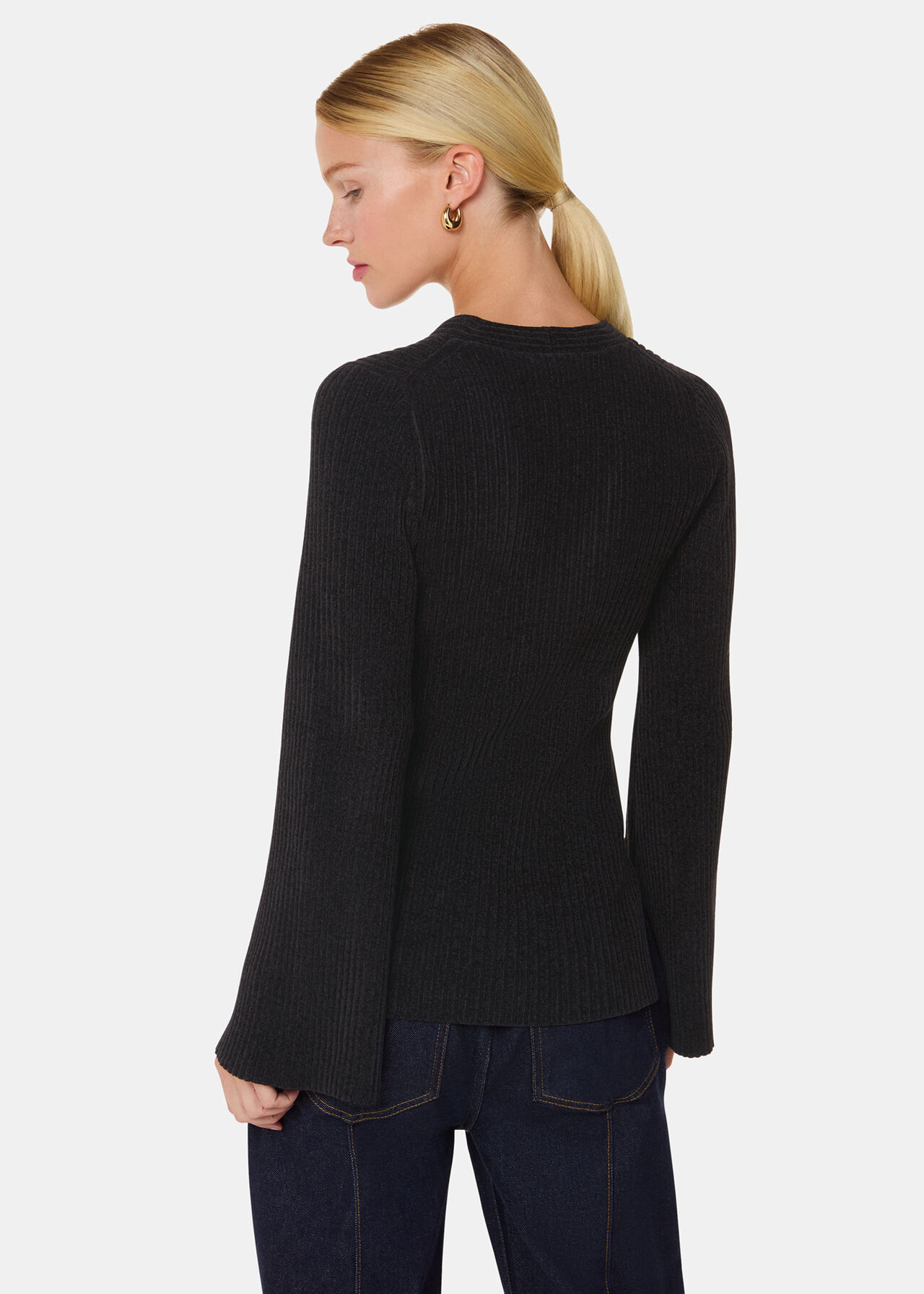 Chenille V Neck Knit