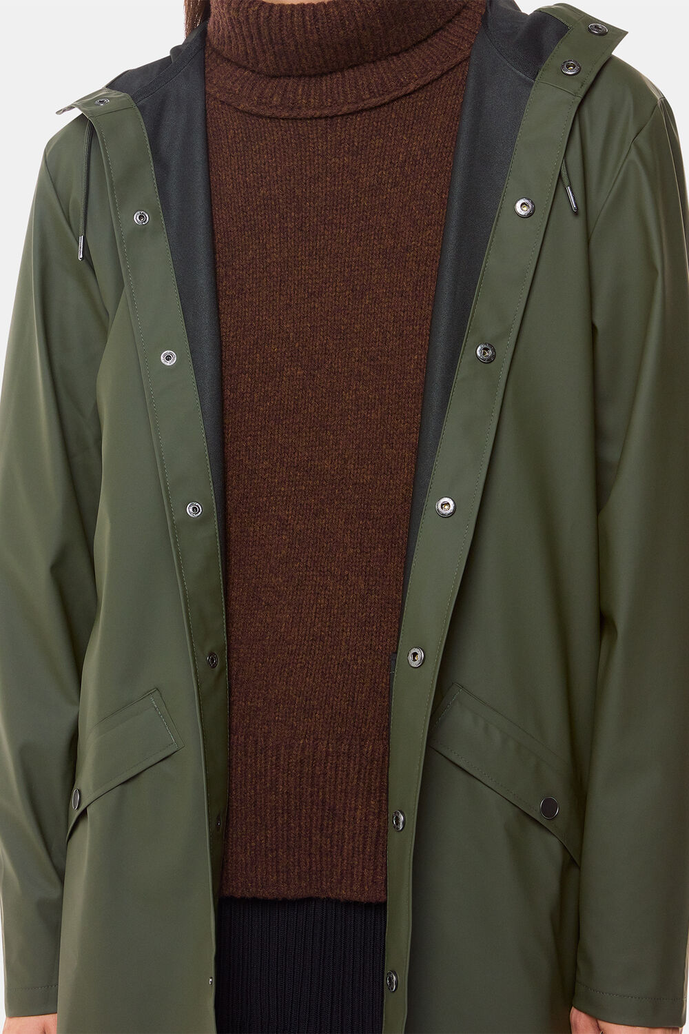 Dark Green Rains Long Jacket