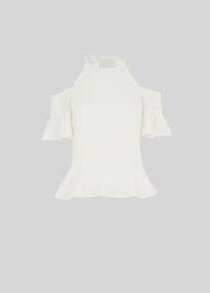 Adele Cold Shoulder Top Ivory