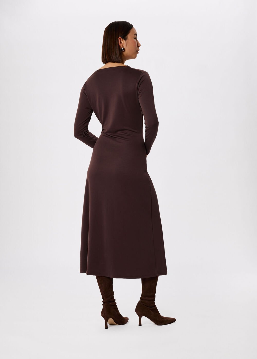 Ruched Detail Midi Dress