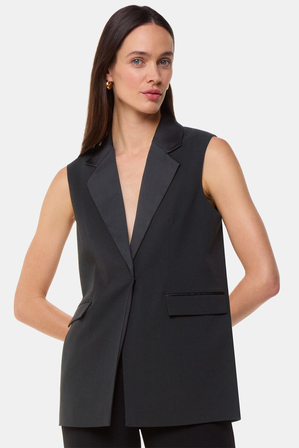 Black Hilda Tuxe Tailored Waistcoat
