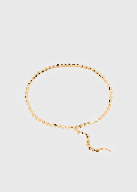 Gold Detailed Circular Chain Belt