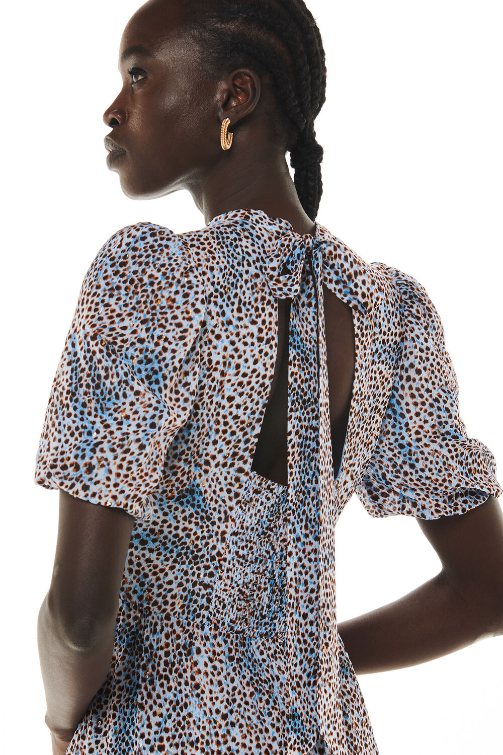 Blue Ink Spot Blair Dress