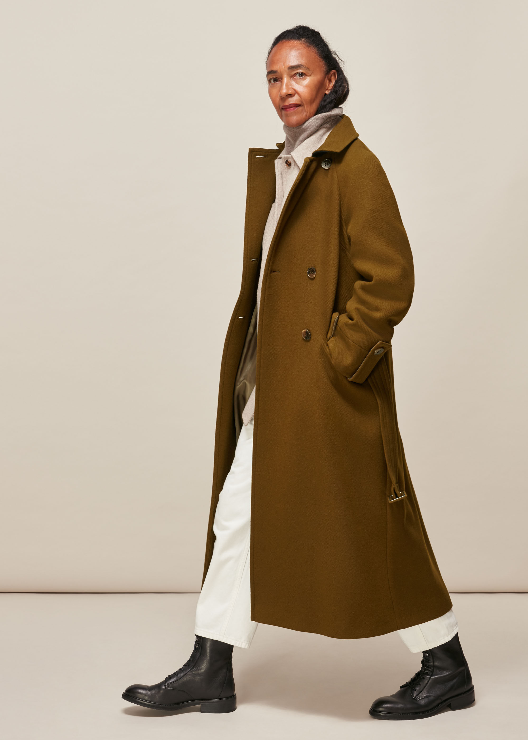 Belted Wool Trench Coat |