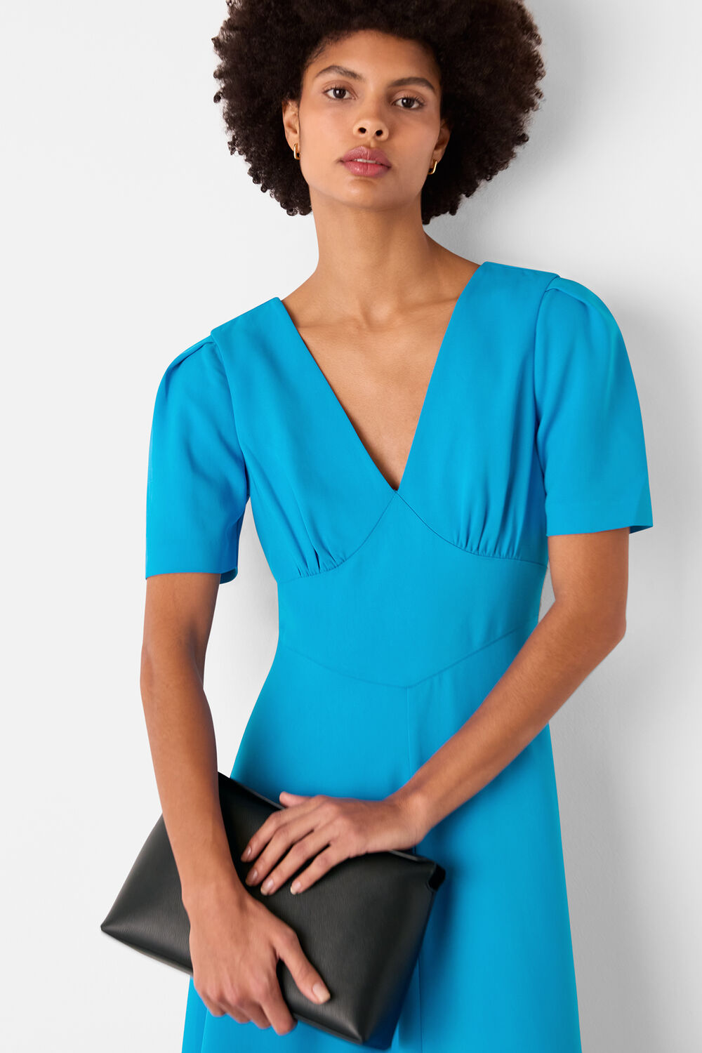 Panel Detail V-Neck Maxi Dress