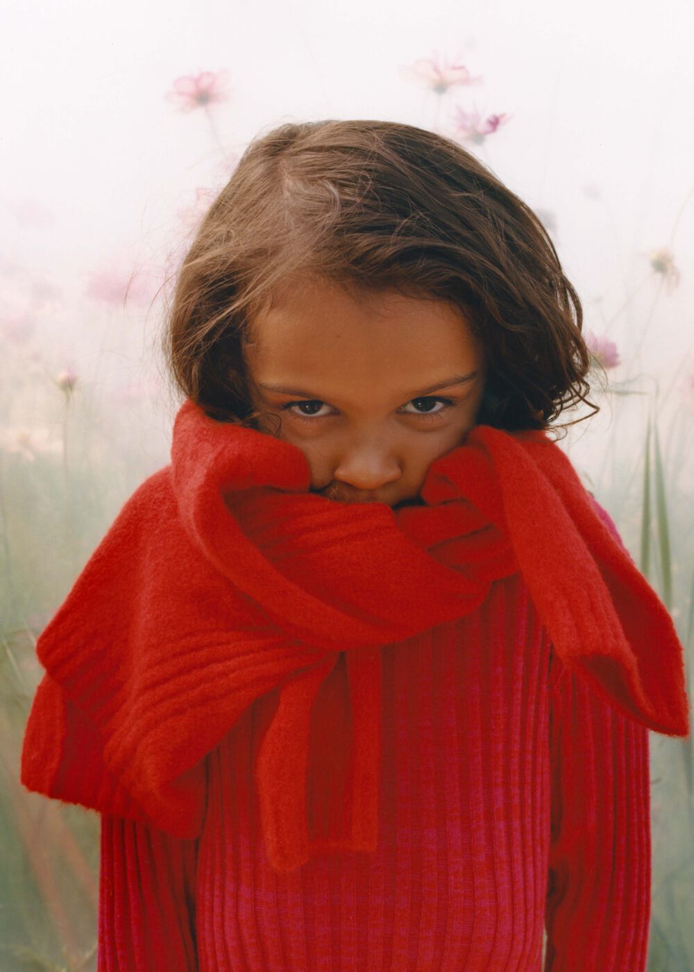 Rib Knit Marl High Neck