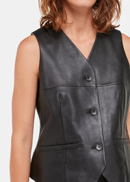 Catrin Leather Waistcoat