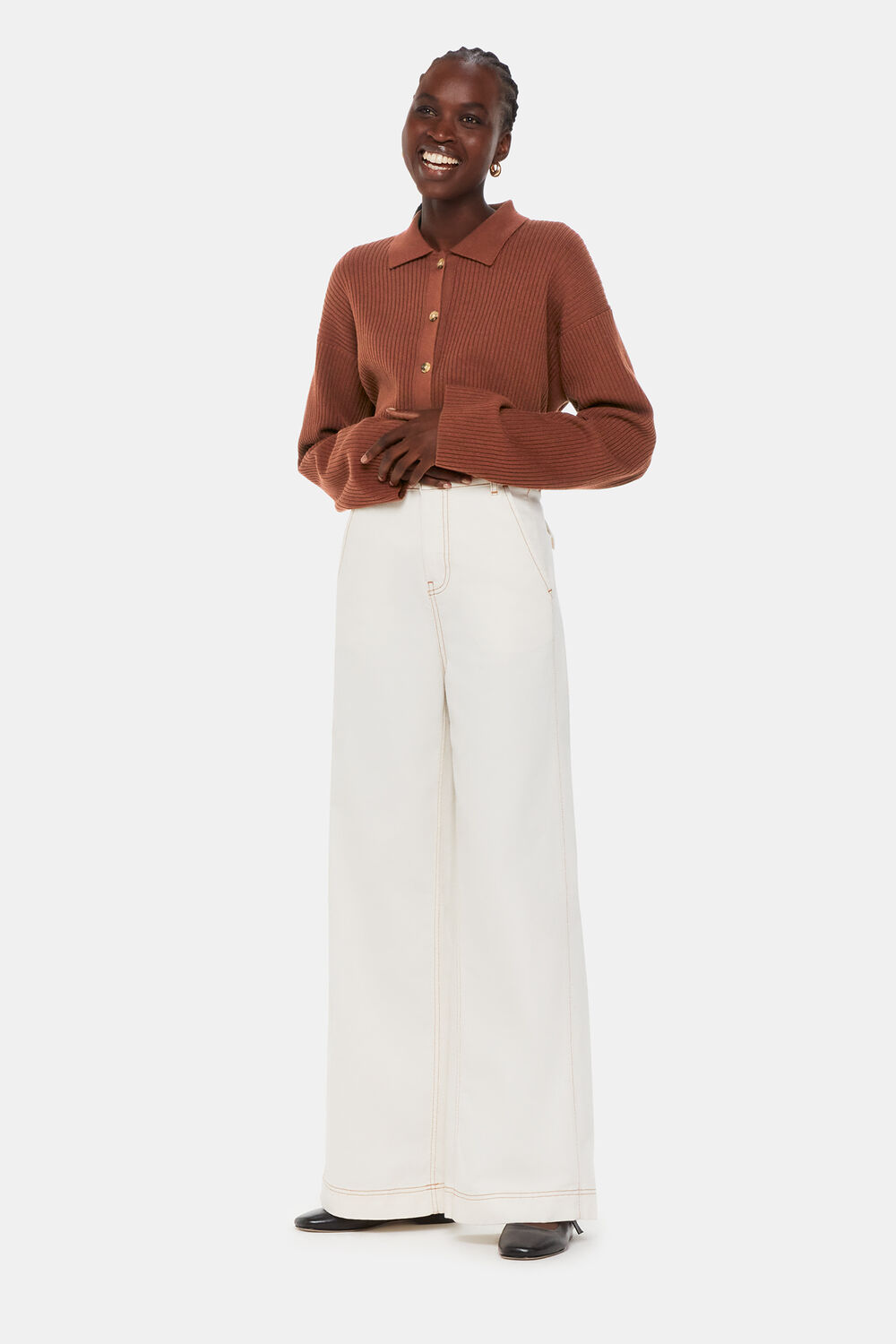 Rib Collar Cardigan