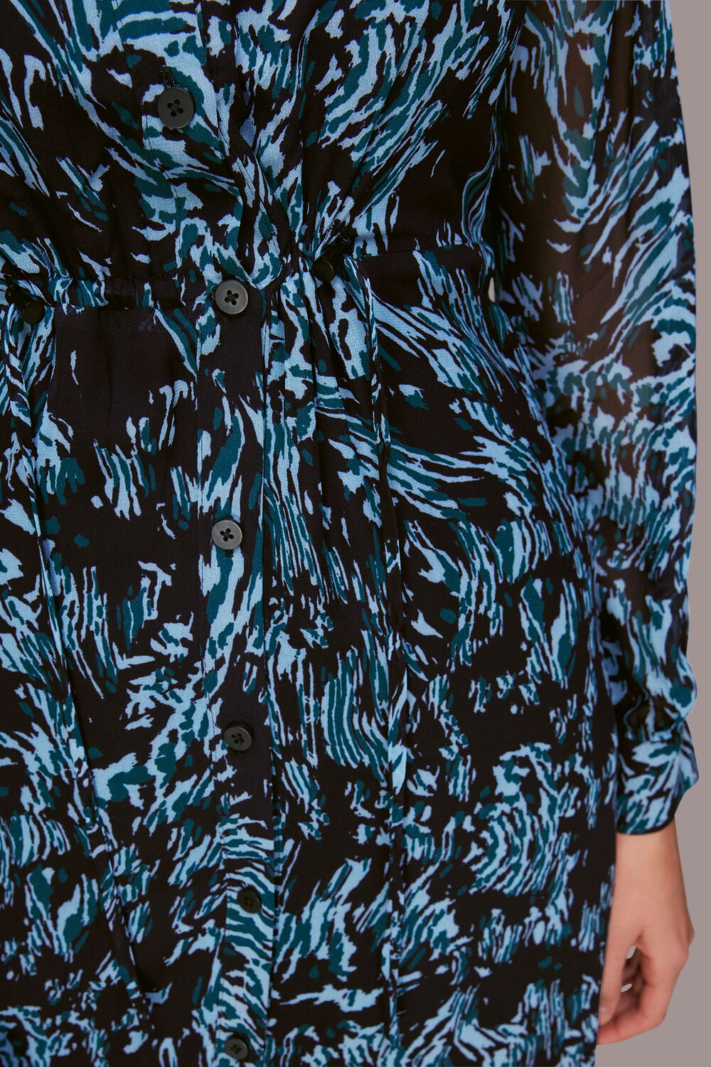 Wood Tiger Print Midi Dress