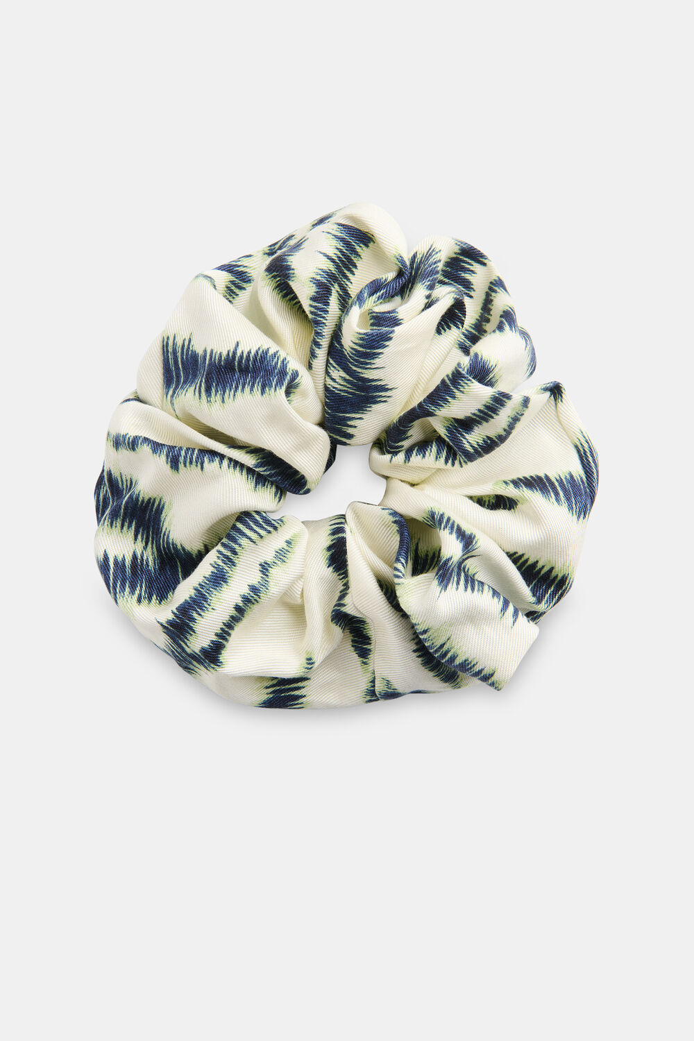 Ivory Feathered Tiger Scrunchie