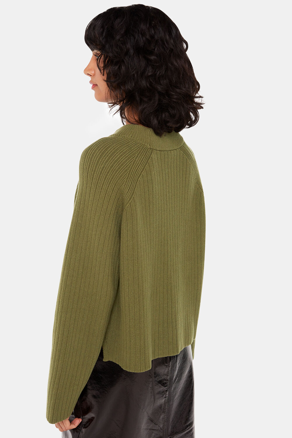 Cotton Rib Crew Neck Knit