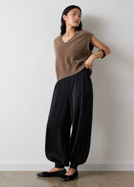 Petite Satin Balloon Trouser