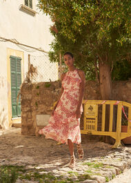 Devina Diagonal Floral Dress