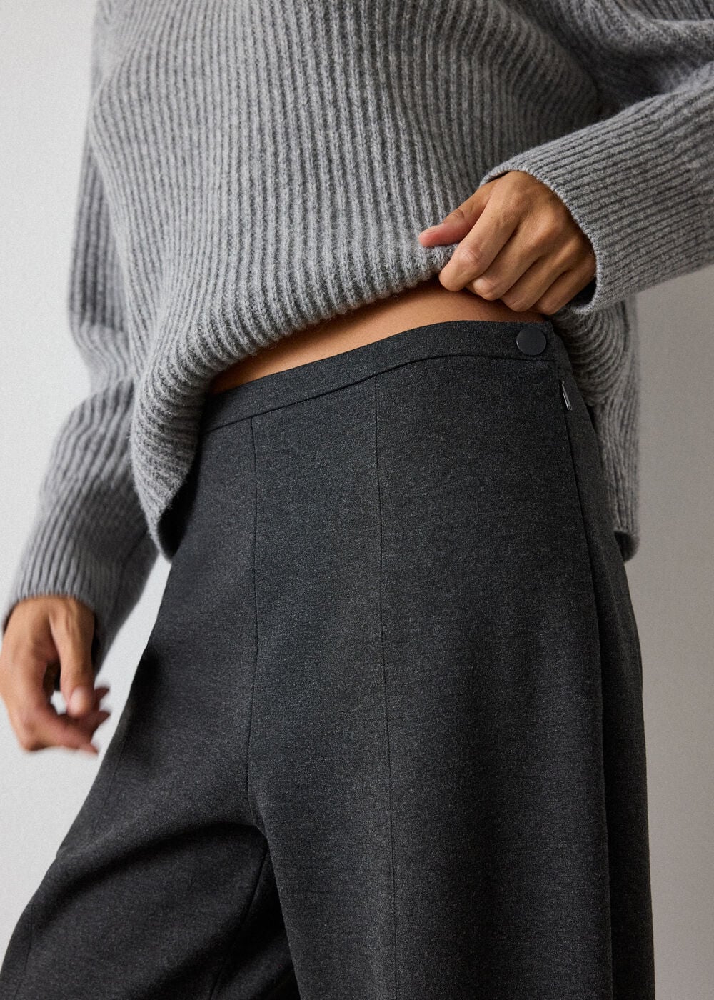 Grey Marl Camilla Wide Leg Pants&nbsp;