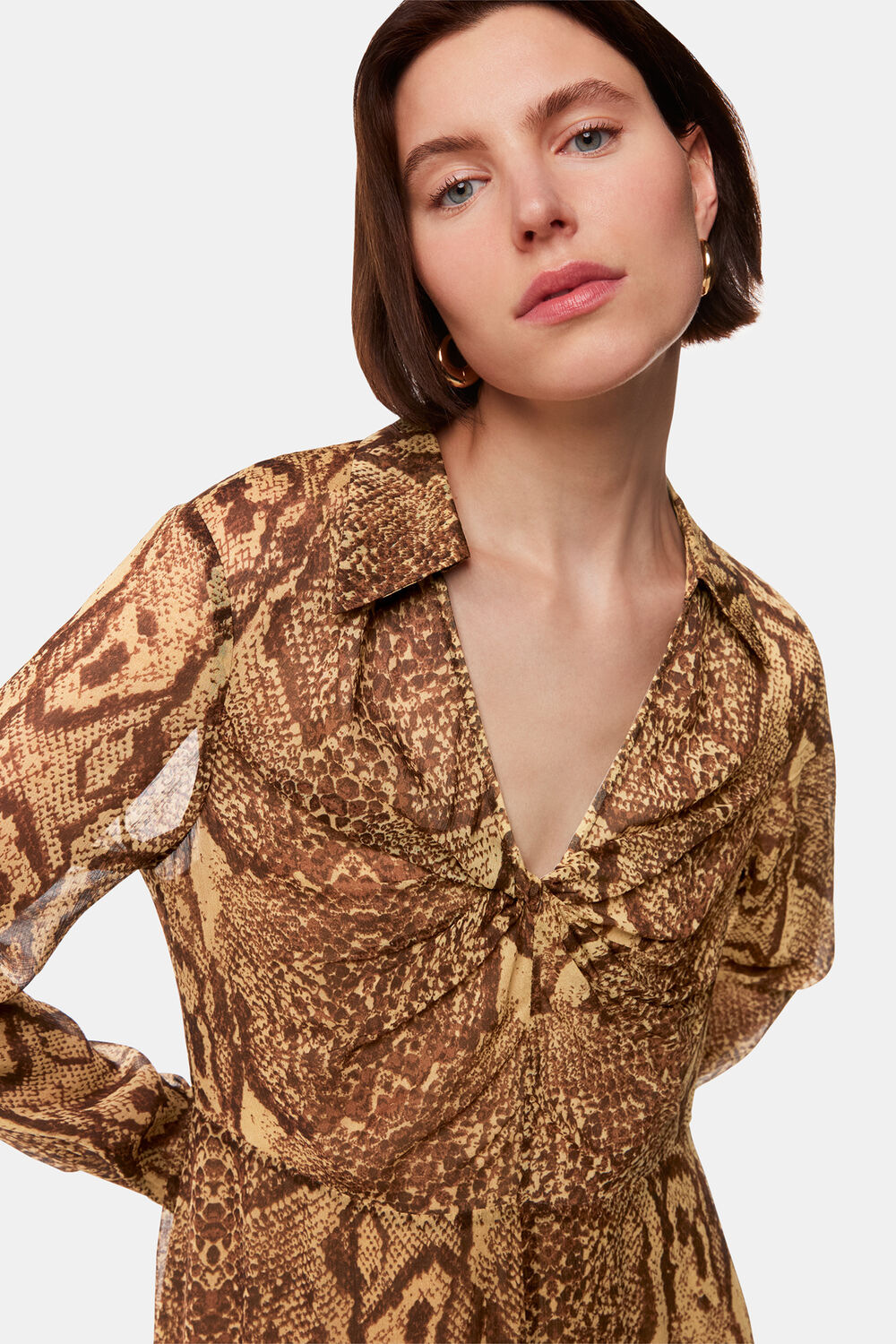 Serpent Print Midi Dress