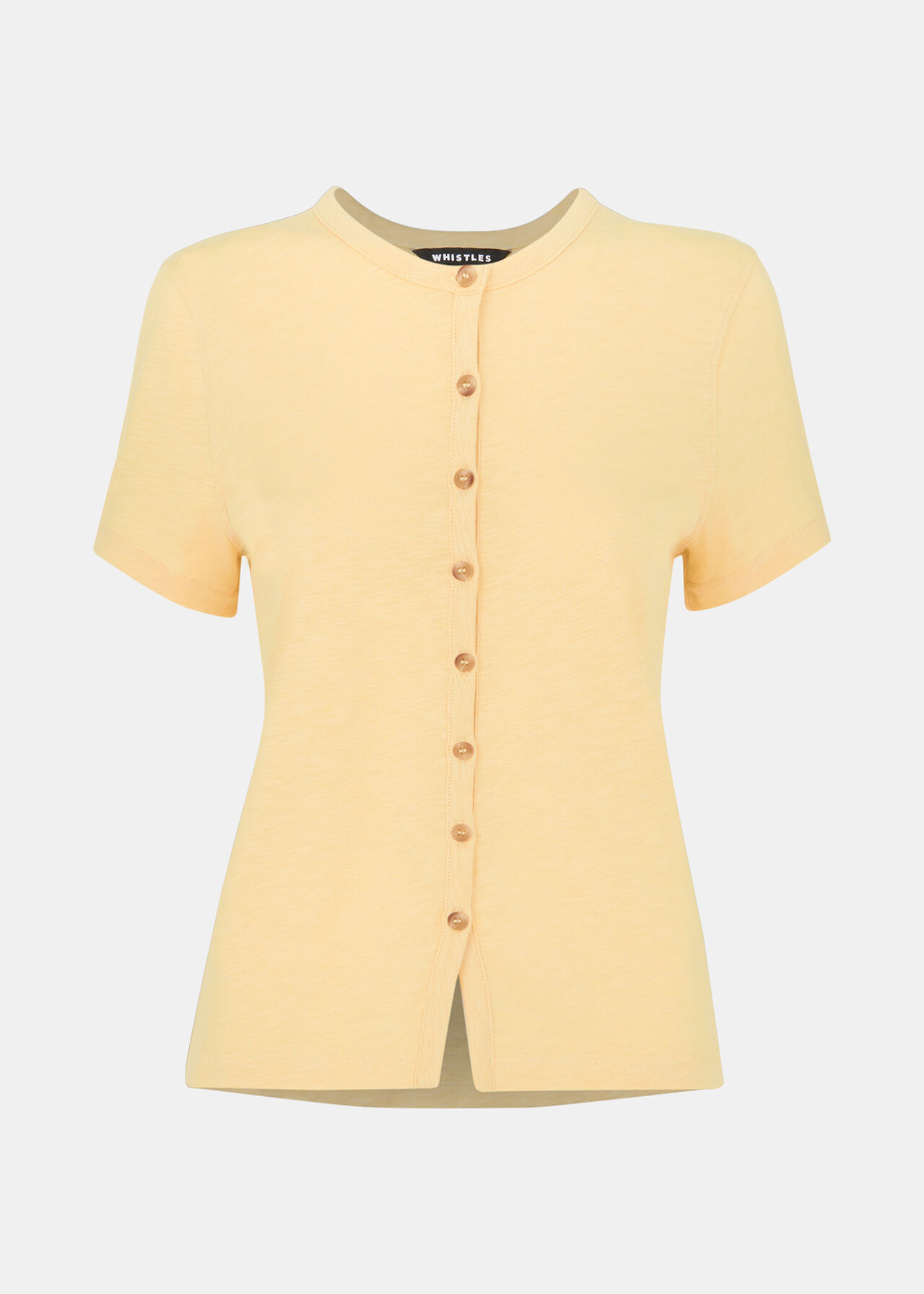 Isla Round Neck Button Tee