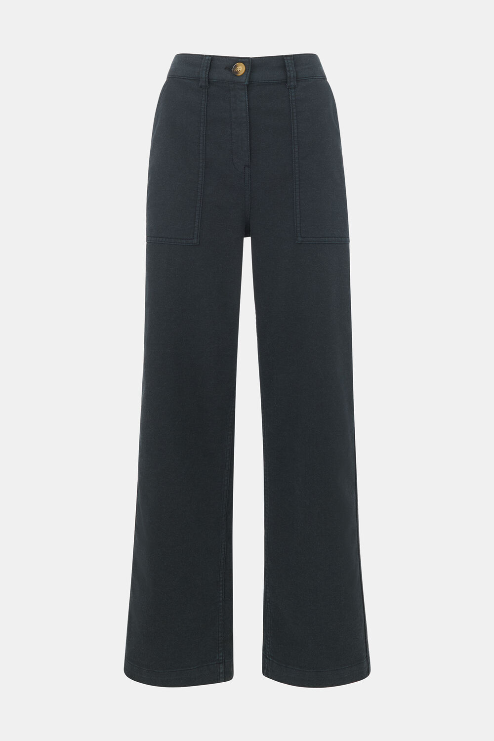Cotton Wide Leg Trouser