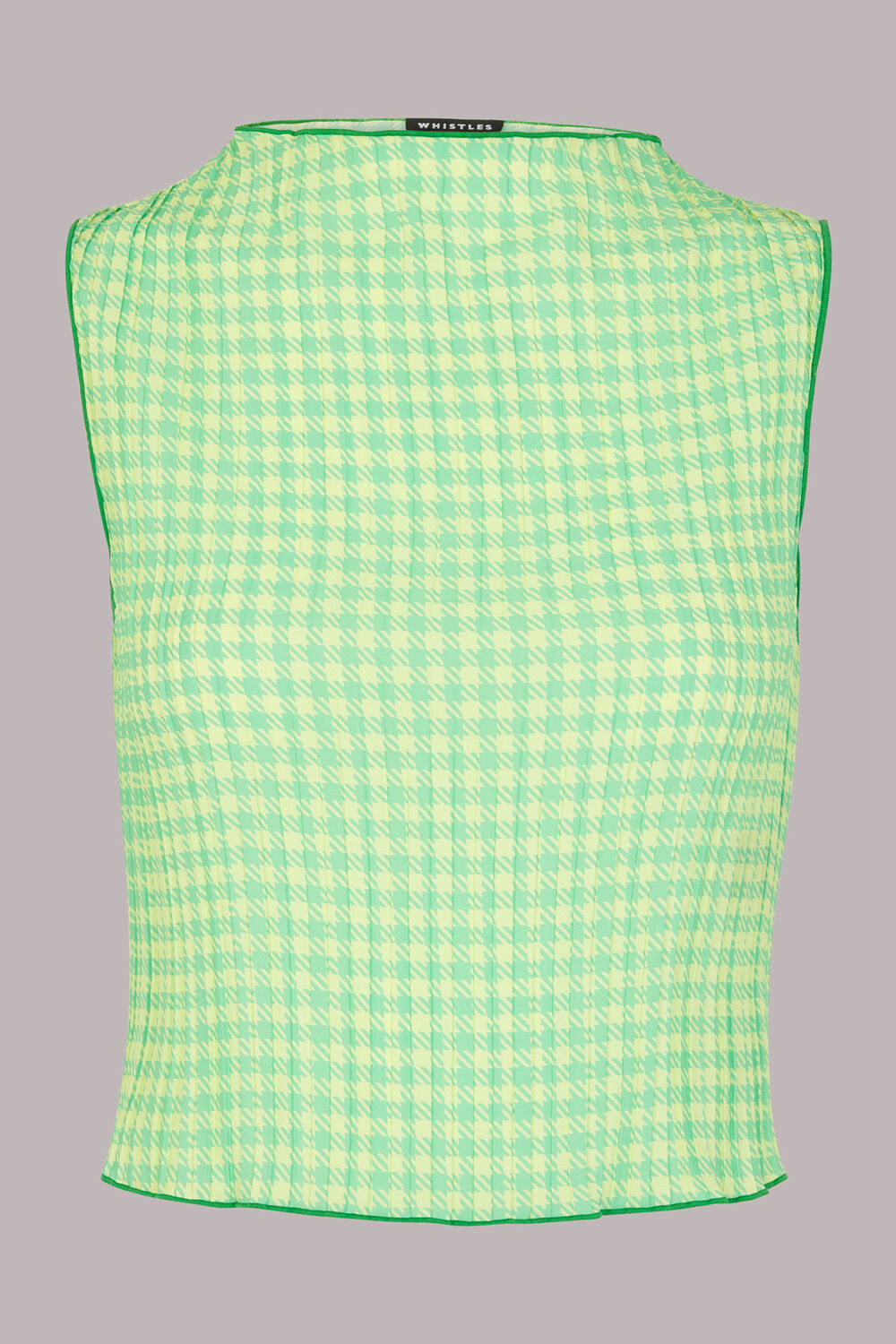 Houndstooth Gingham Plisse Top