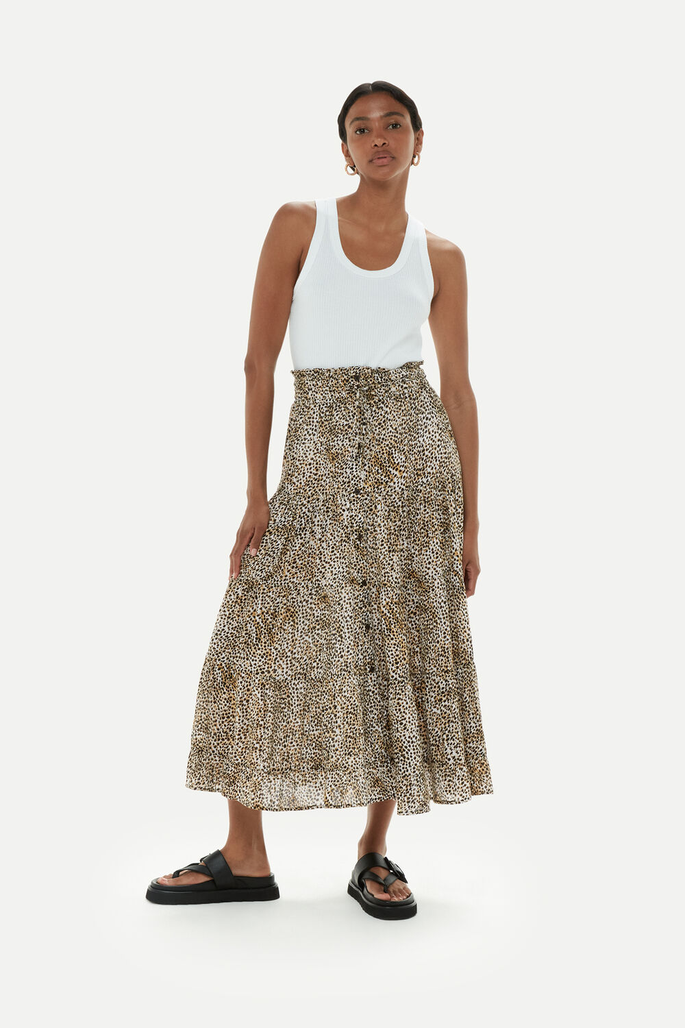 Ink Spot Crinkle Skirt