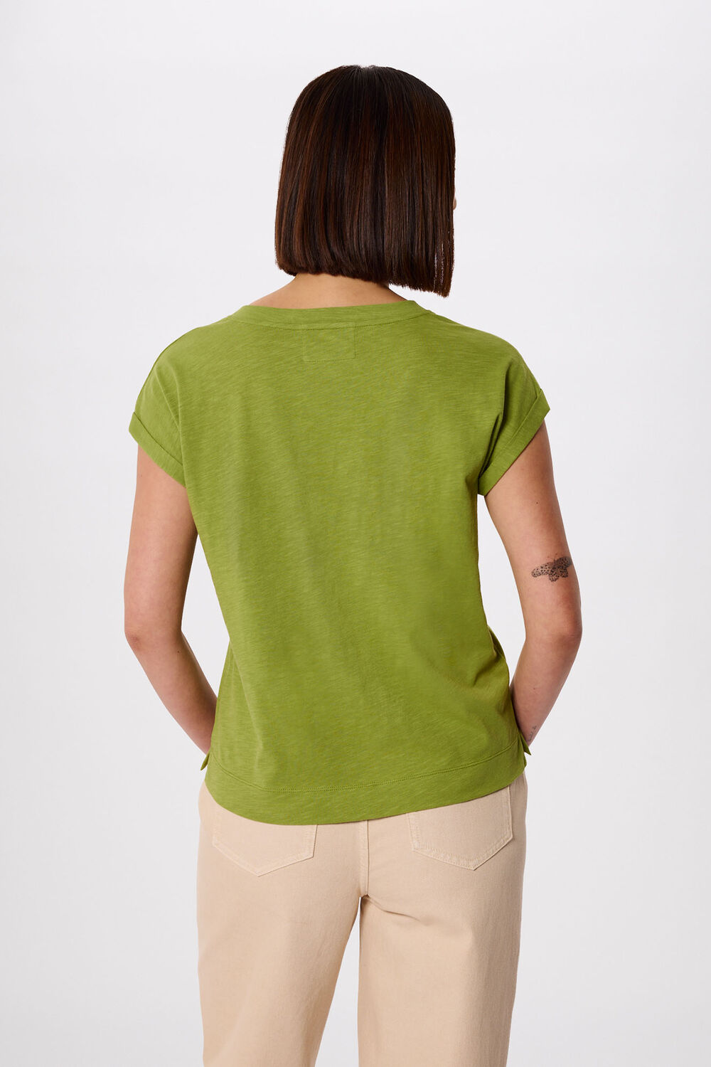 Willa V-Neck Cap Sleeve Tee