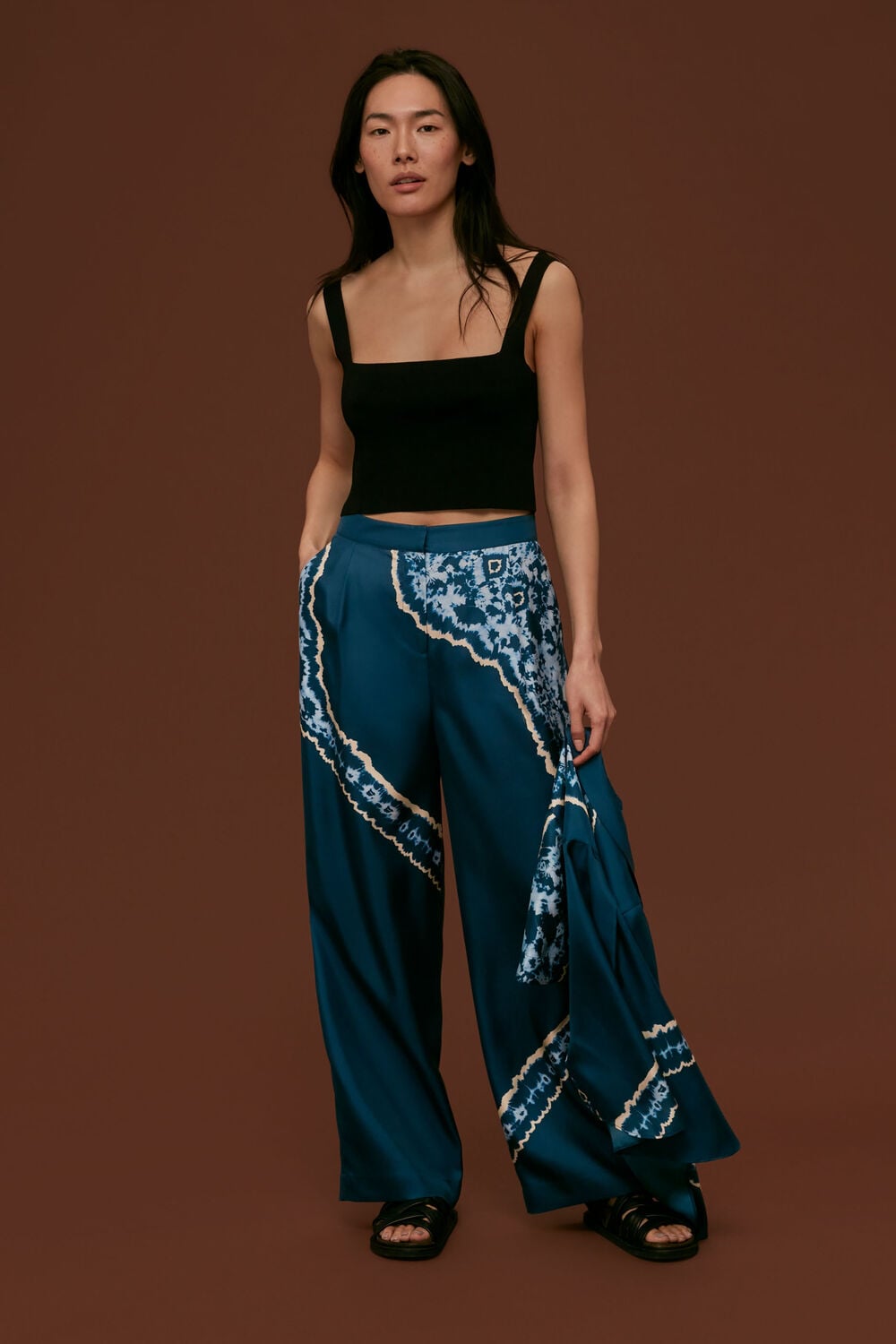 Silk Tie Dye Trouser