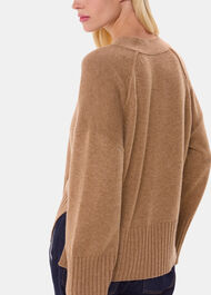 Cashmere Blend Ribbed Cardigan