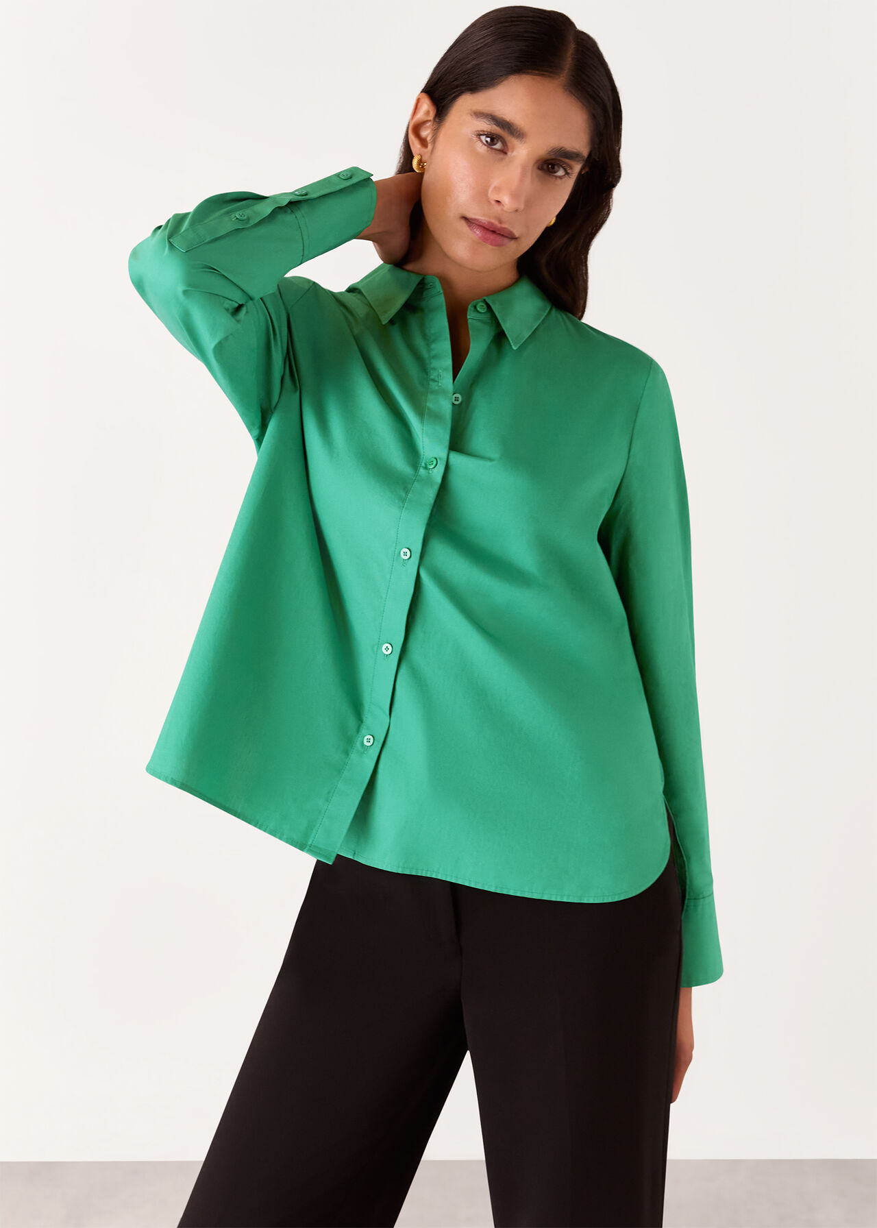 Boxy Relaxed Cotton Shirt