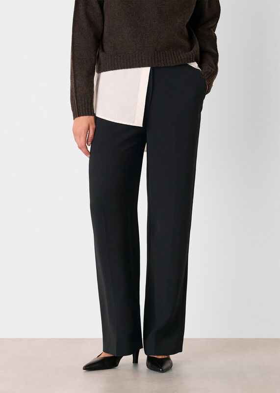 Black Ultimate Crepe Pants 