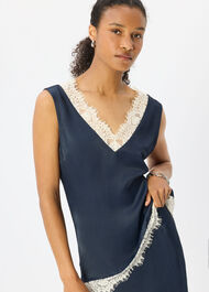 Lace Trim Satin Cami Top