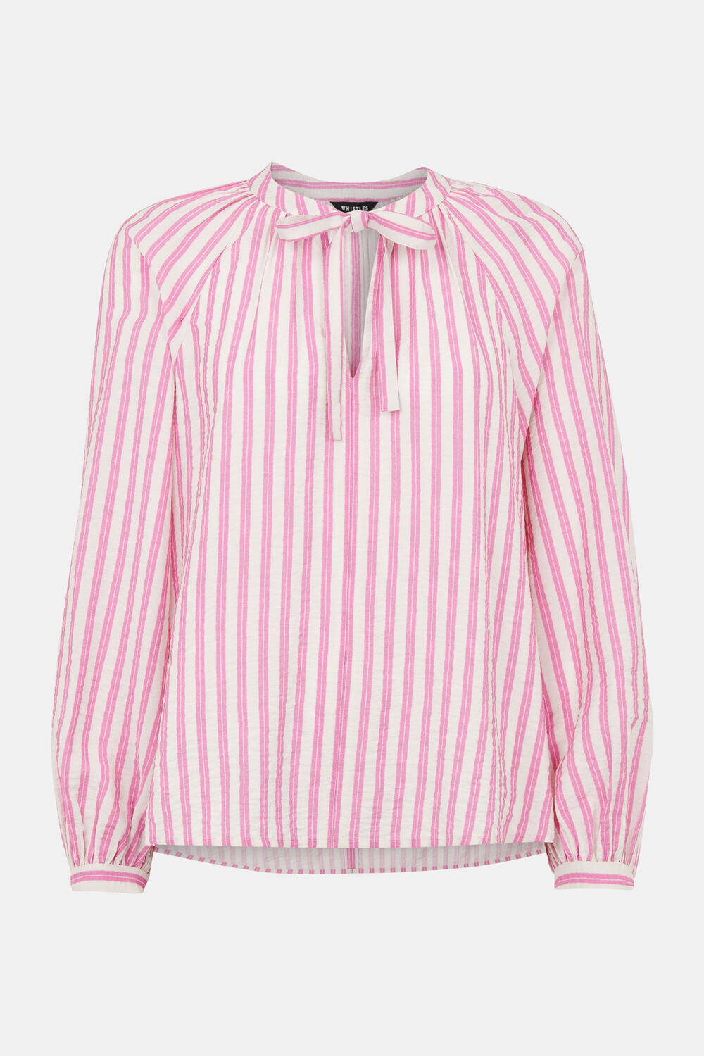 Mia Stripe Tie Neck Blouse