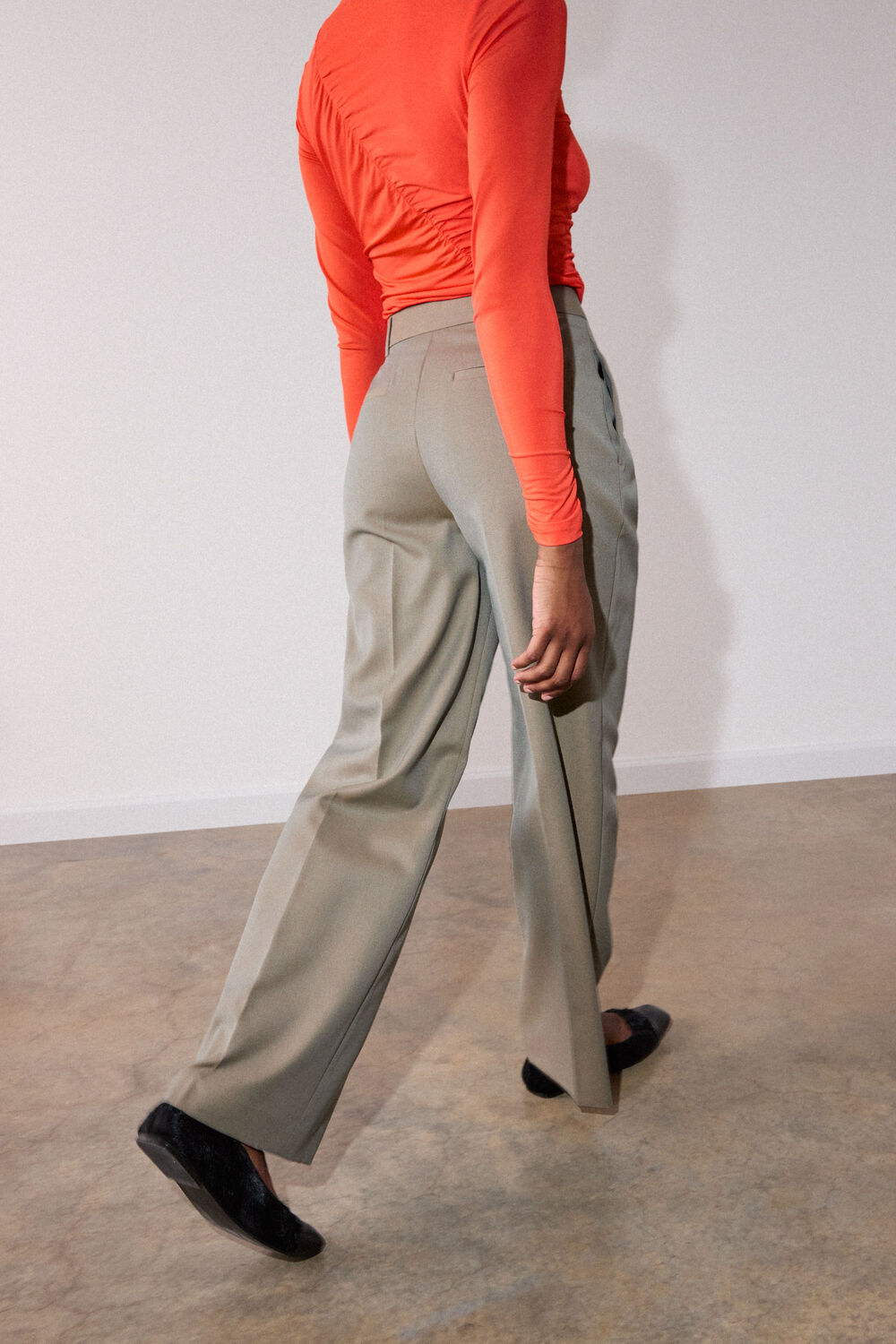 Taupe Straight Leg Trouser