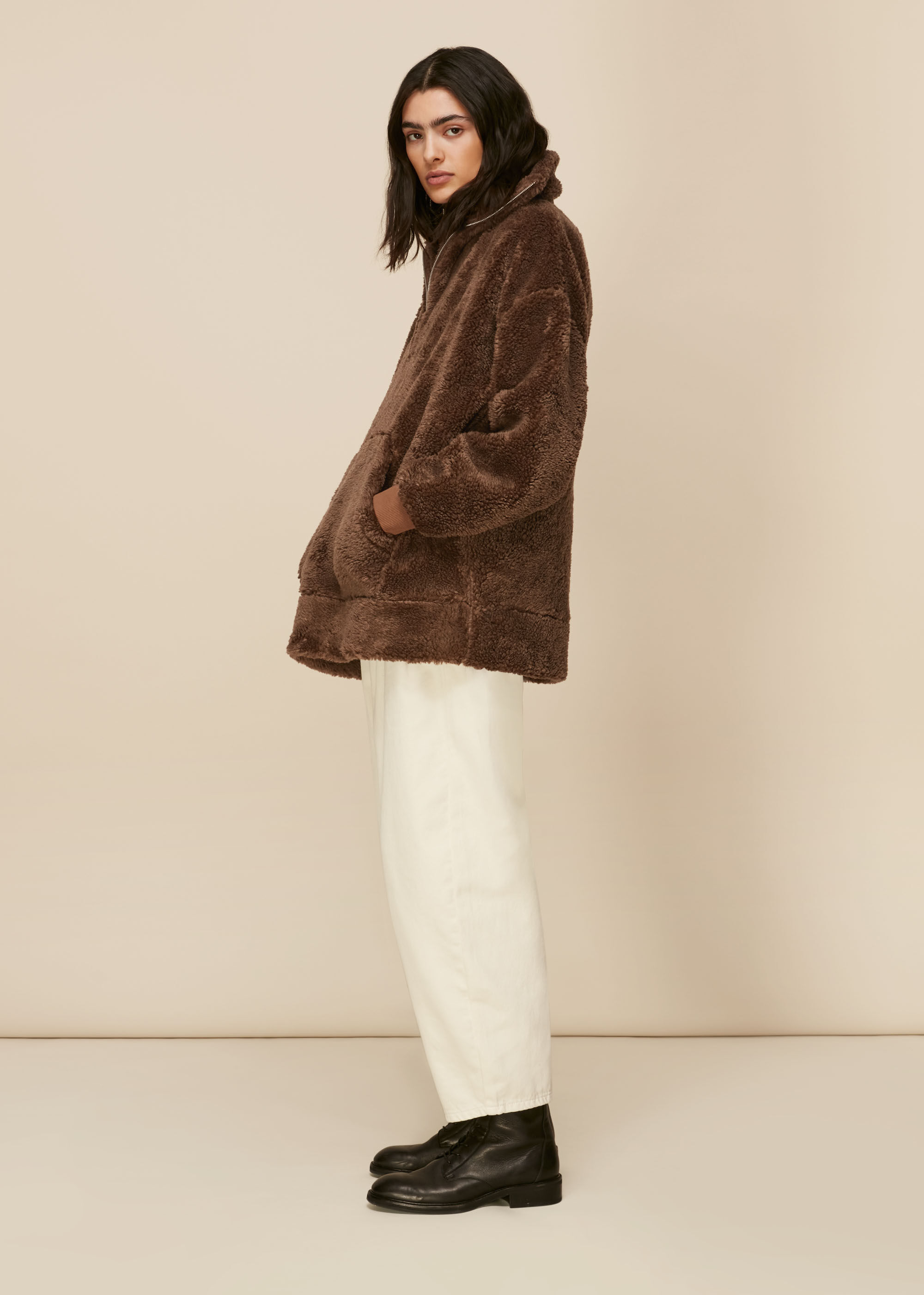 borg half zip sweatshirt