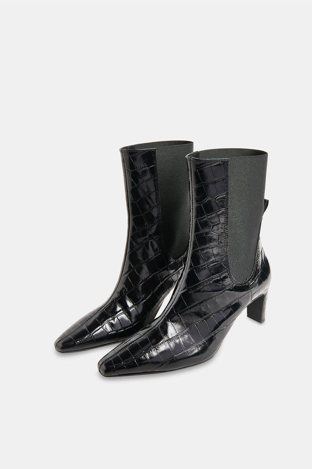 Darla Croc Heeled Boot
