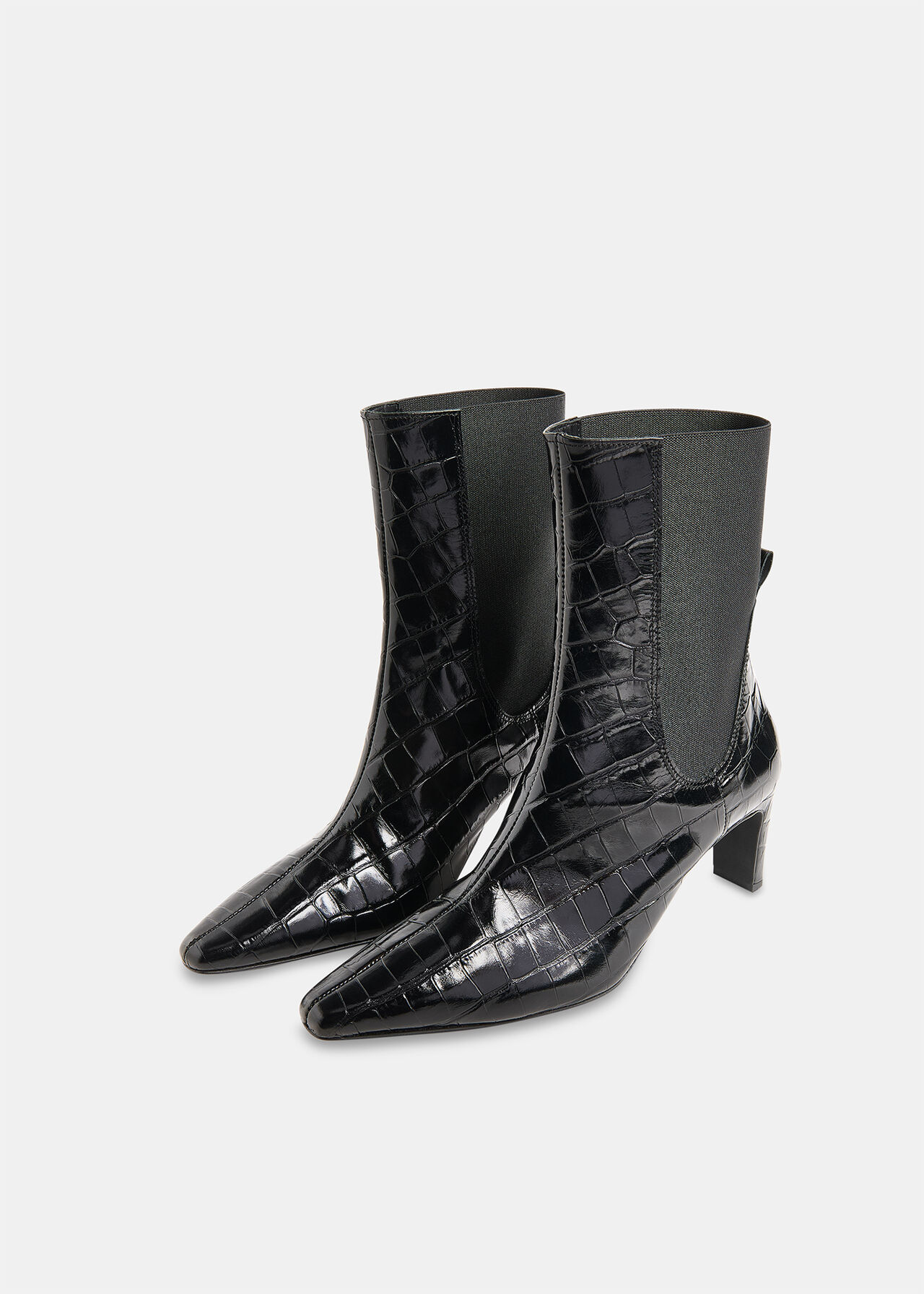 Darla Croc Heeled Boot