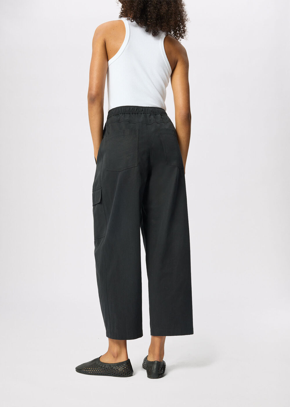Utility Cotton Barrel Trouser