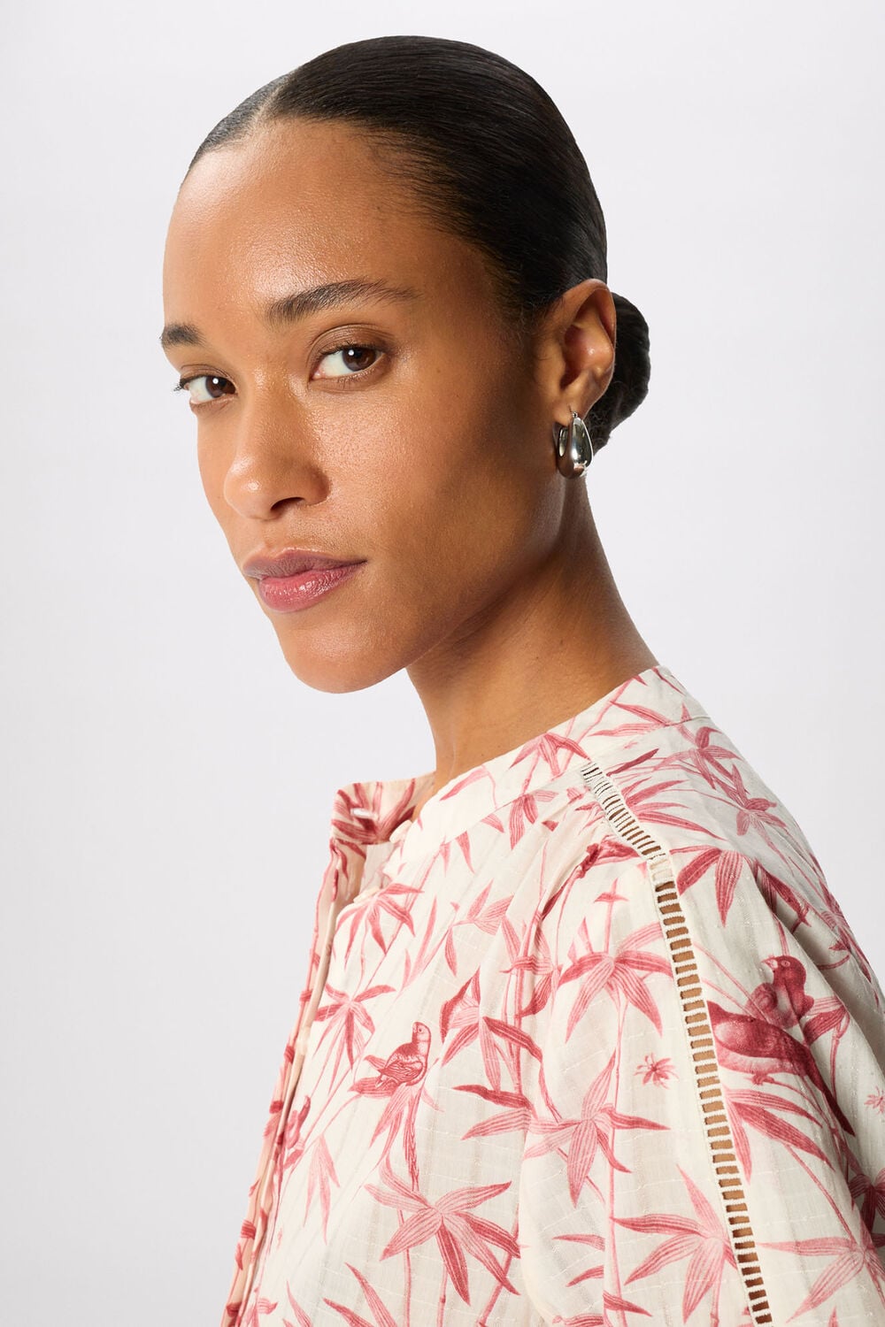 Tropical Bird Textured Shirt