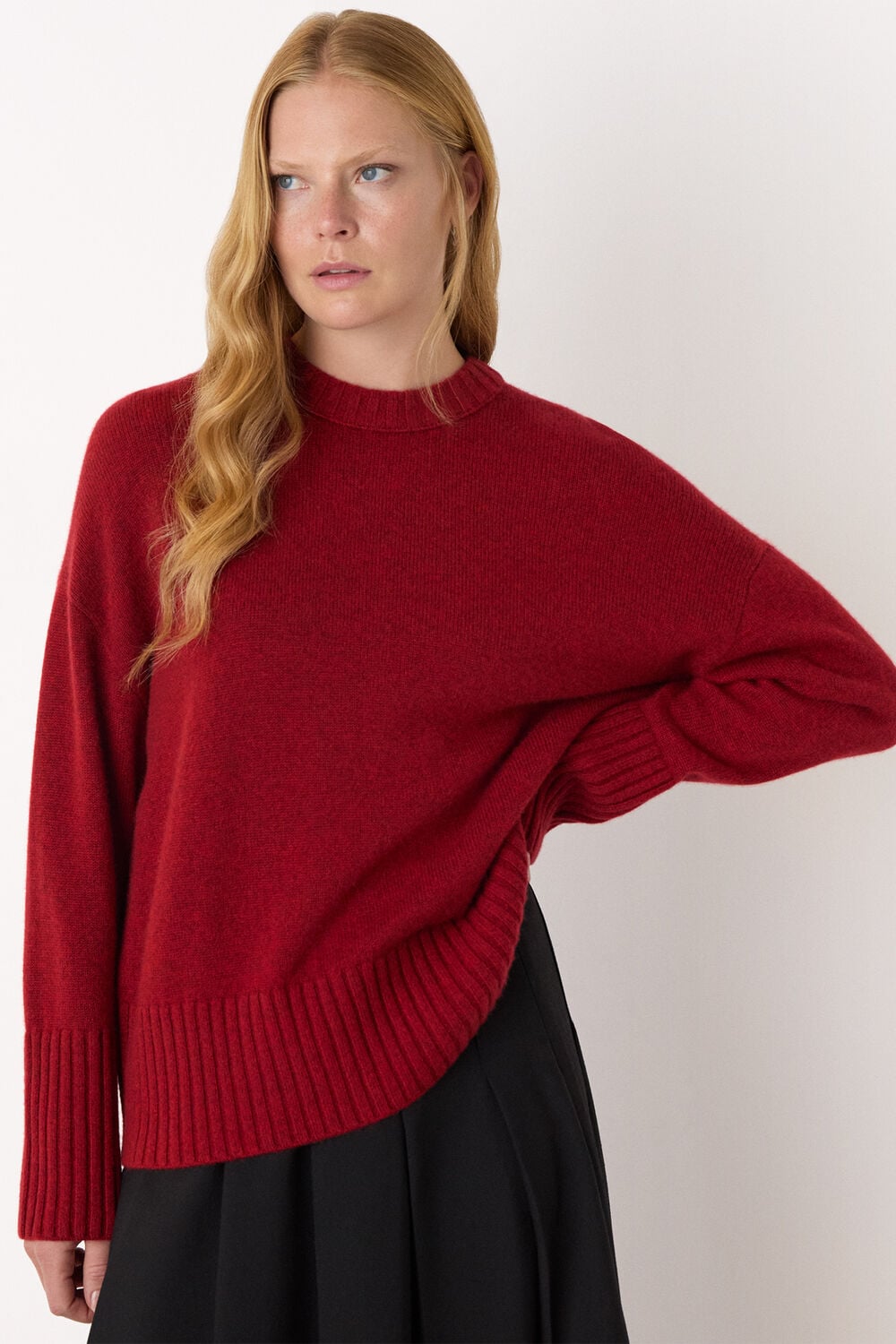 Heavy Cashmere Crew Neck Knit