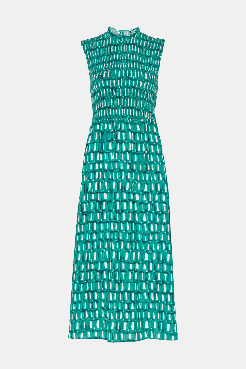 Green Petite Linked Smudge Heidi Dress