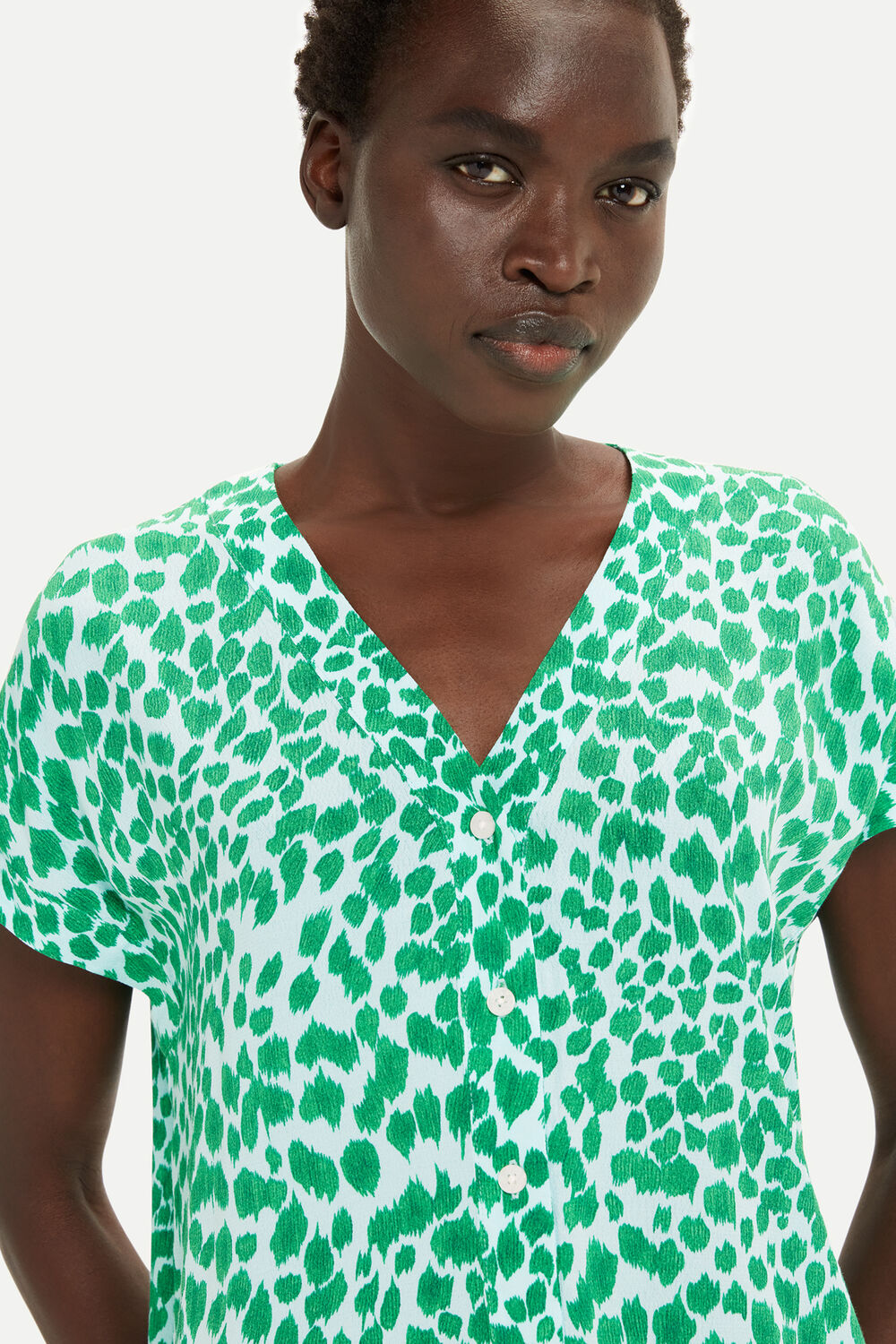 Smooth Leopard Print Blouse
