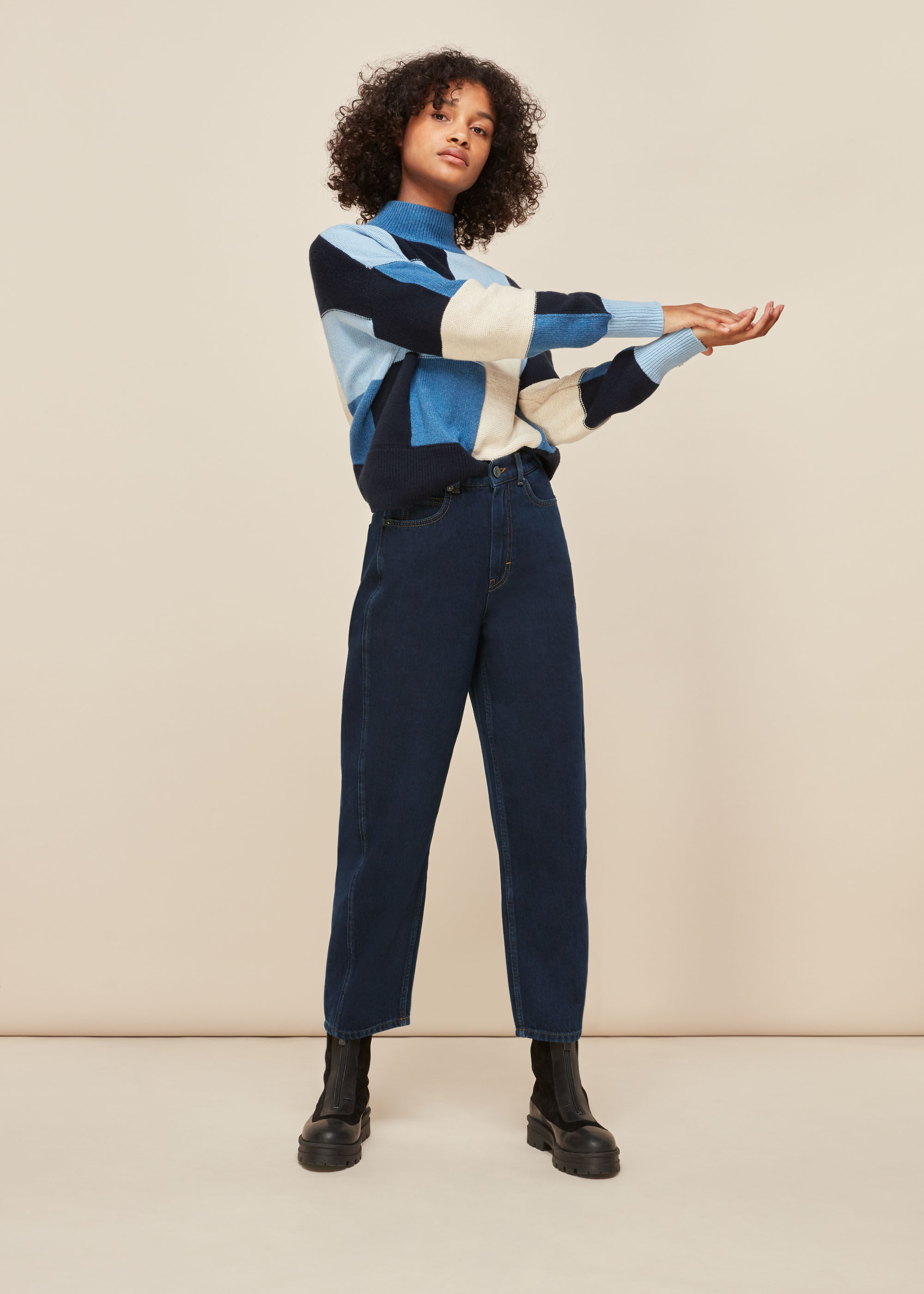 Whistles authentic barrel leg jean