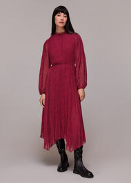 Abstract Snake Plisse Dress