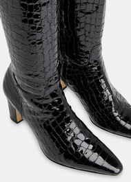 Albie Croc Knee High Boot