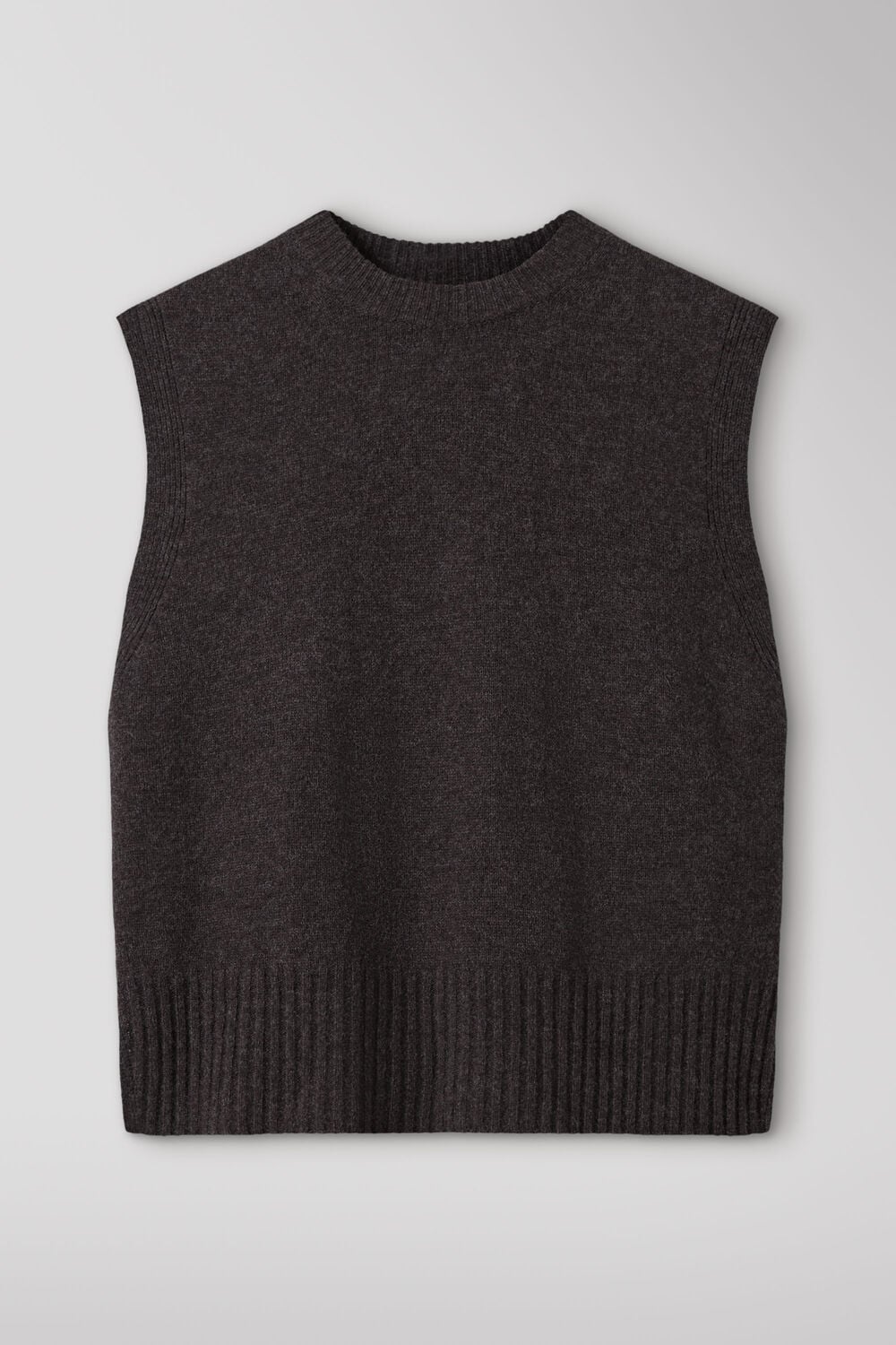 Brown Wool Sleeveless Tank