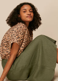 Linen Bias Cut Skirt