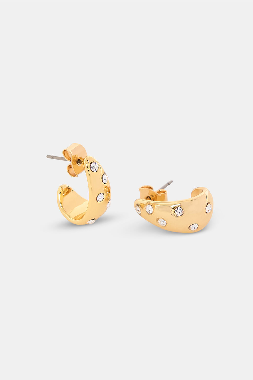 Diamante Mini Curved Earring