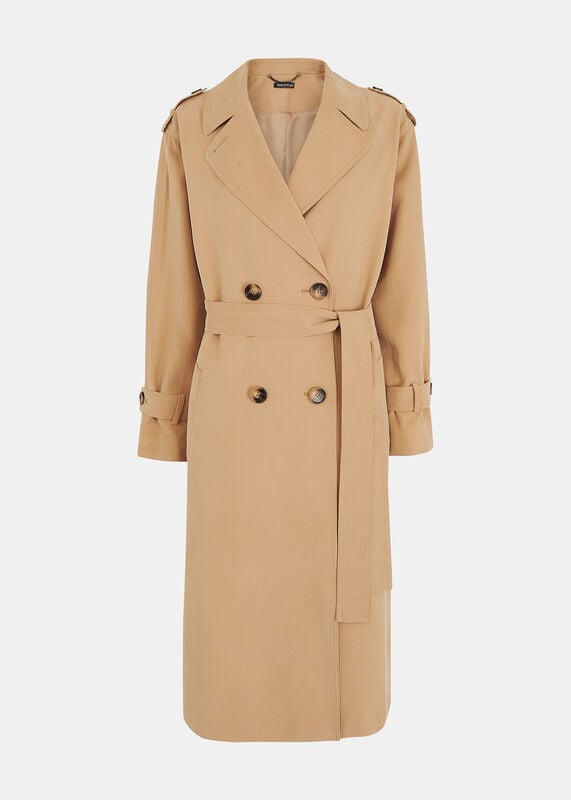 Neutral Petite Riley Trench Coat