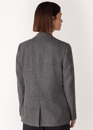 Herringbone Wool Blend Blazer