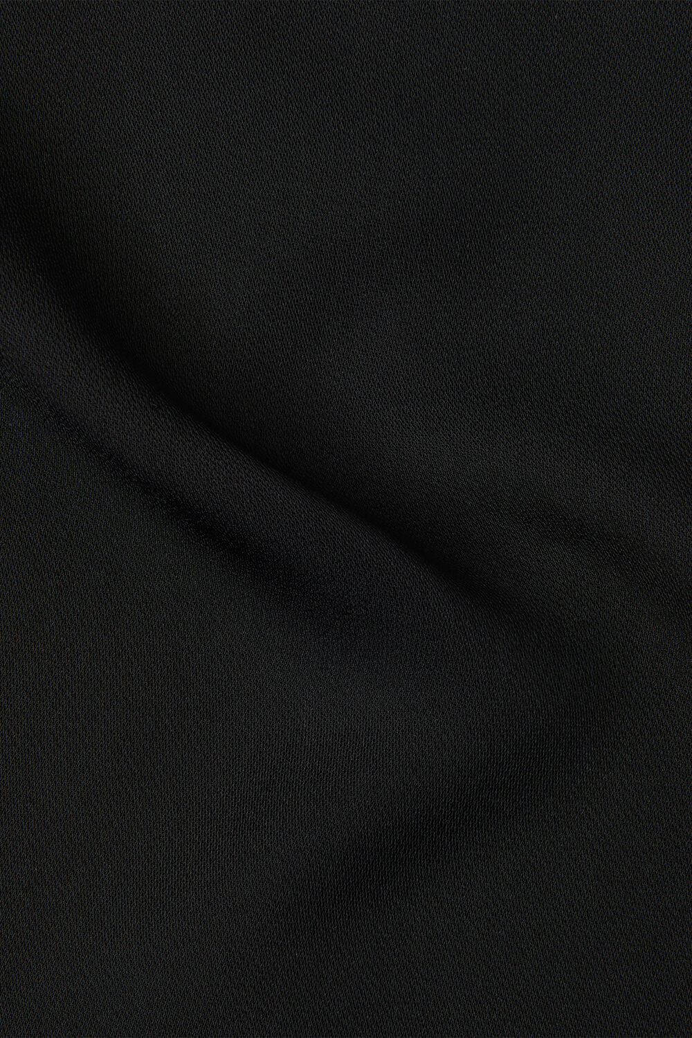 Black Short Sleeve Crepe Shell Top