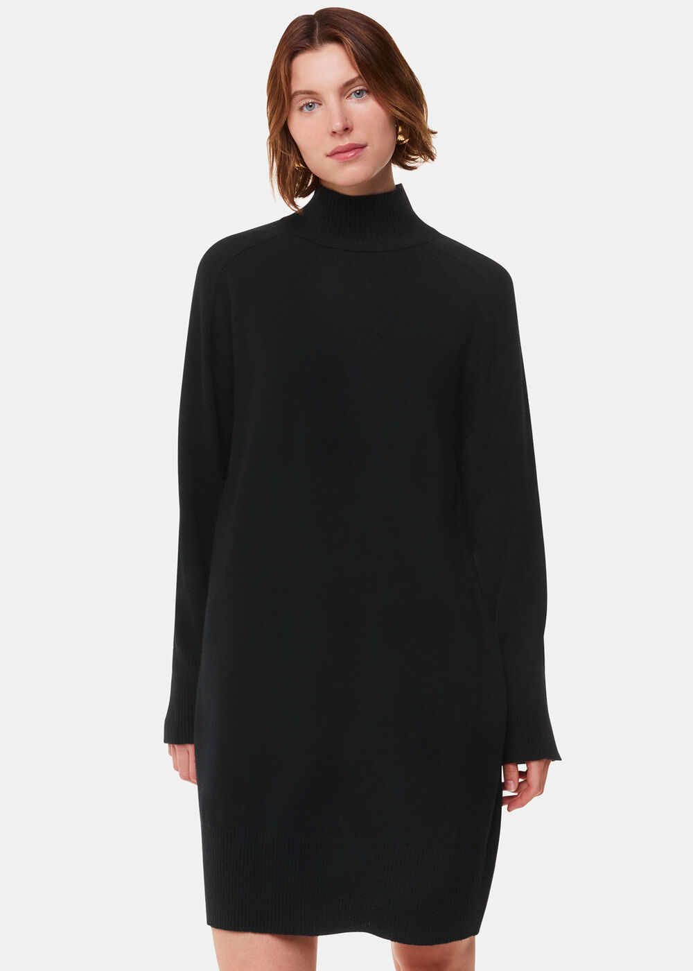 Cashmere Funnel Neck Dress