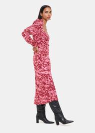 Jonie Sleek Texture Midi Dress